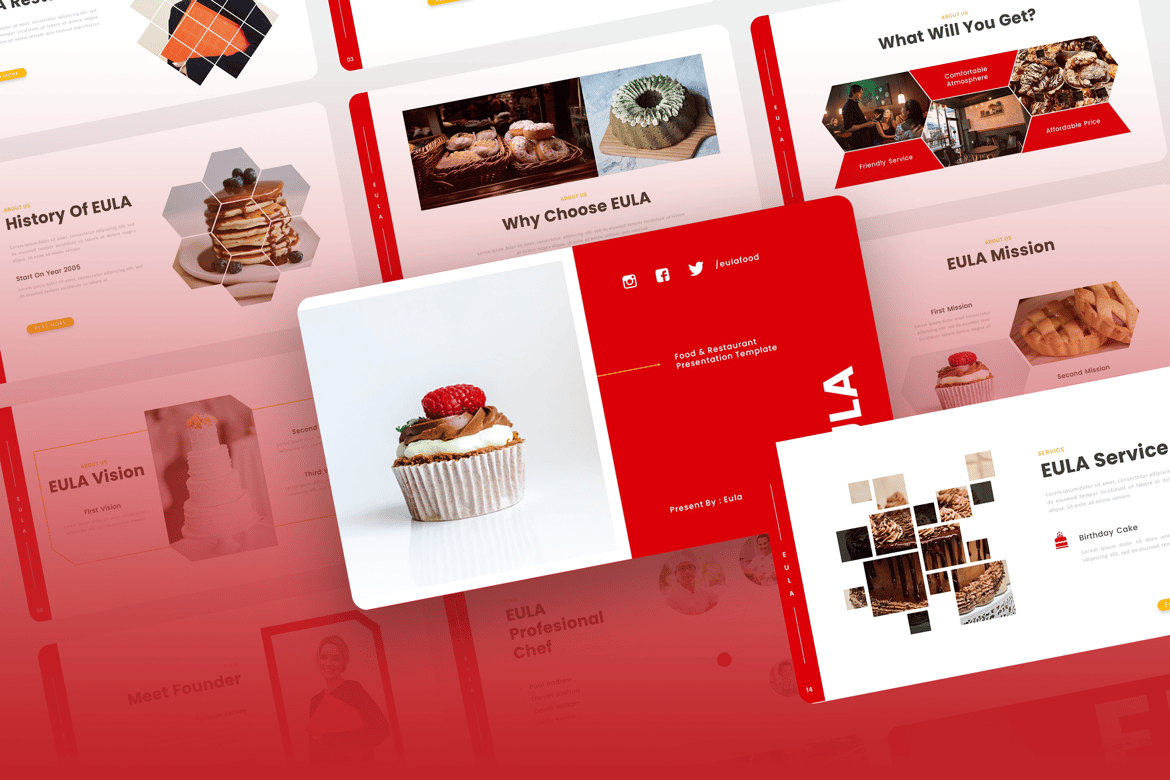 Eula – Template PowerPoint Keren untuk Restoran dan Kuliner