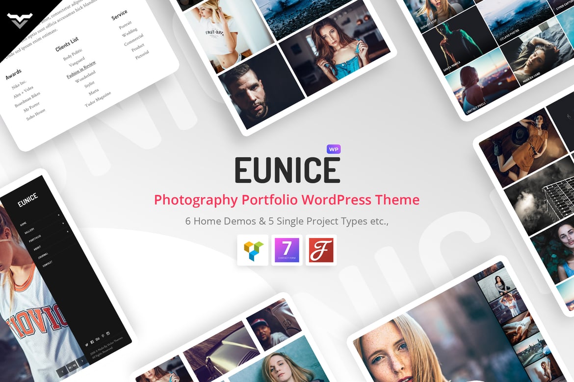 Eunice - Tema WordPress Portofolio Fotografi yang Elegan