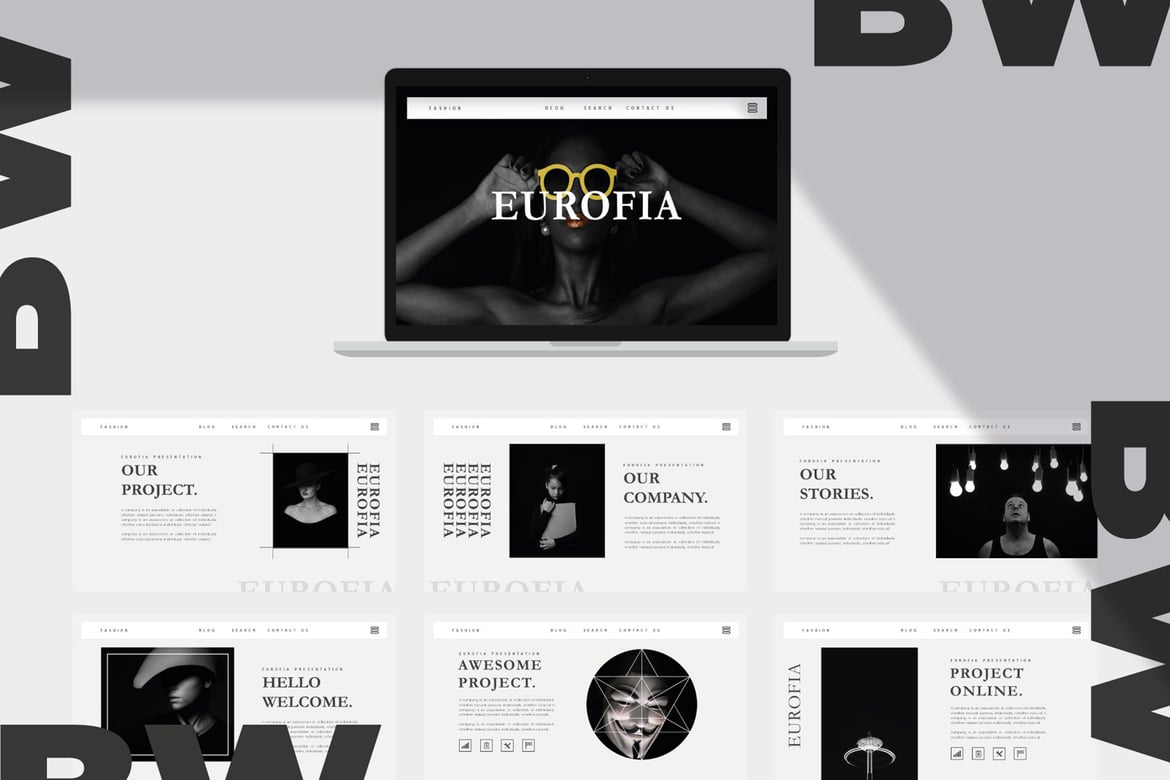 Template Presentasi Eurofia - PowerPoint yang Menarik