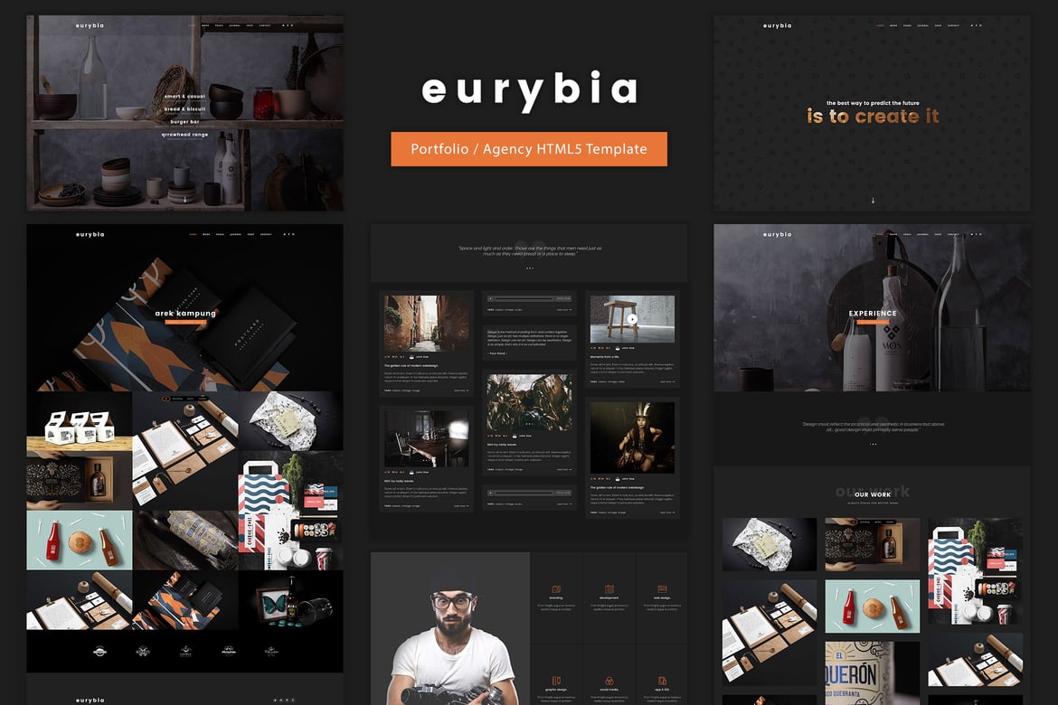Eurybia - Template Website Portofolio Kreatif yang Serbaguna