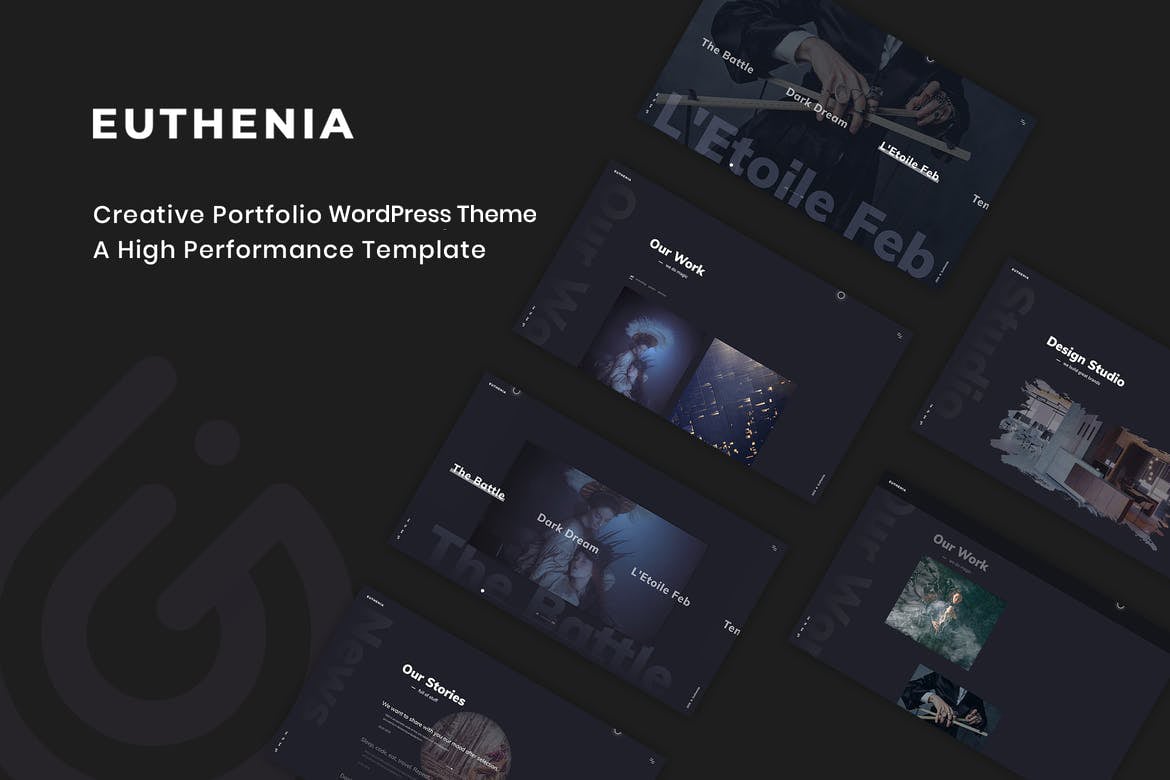 Euthenia - Tema WordPress Portfolio Kreatif yang Menawan