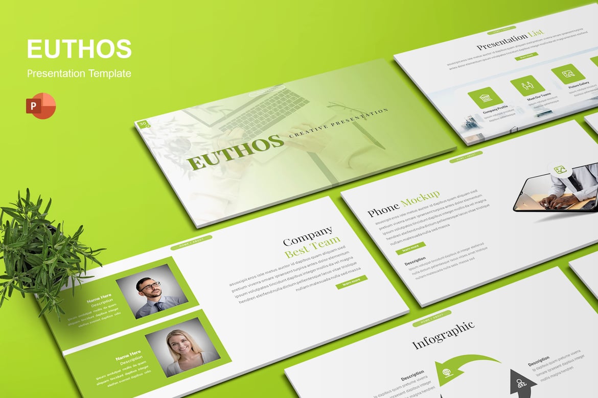 Euthos - Template PowerPoint Profesional untuk Presentasi Menarik