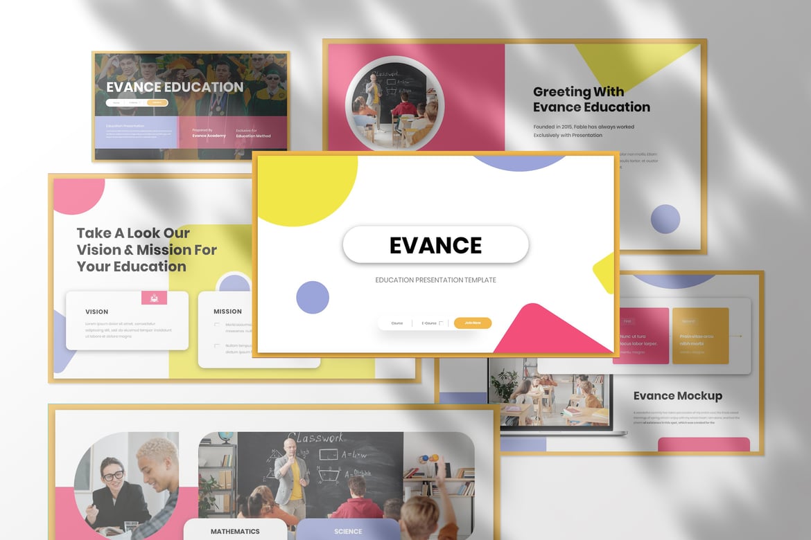 Template Presentasi PowerPoint Evance untuk Pendidikan dan Bisnis
