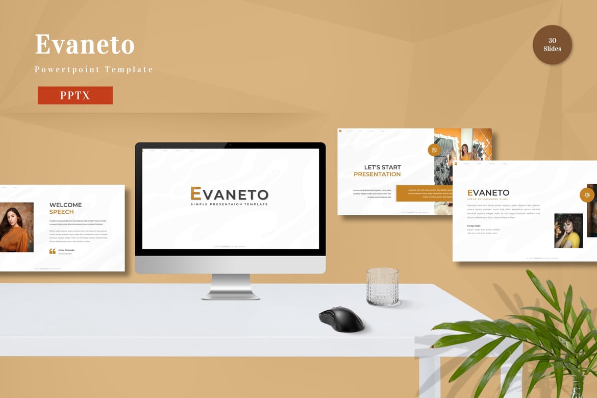 Evaneto - Template Presentasi PowerPoint Menarik dan Profesional