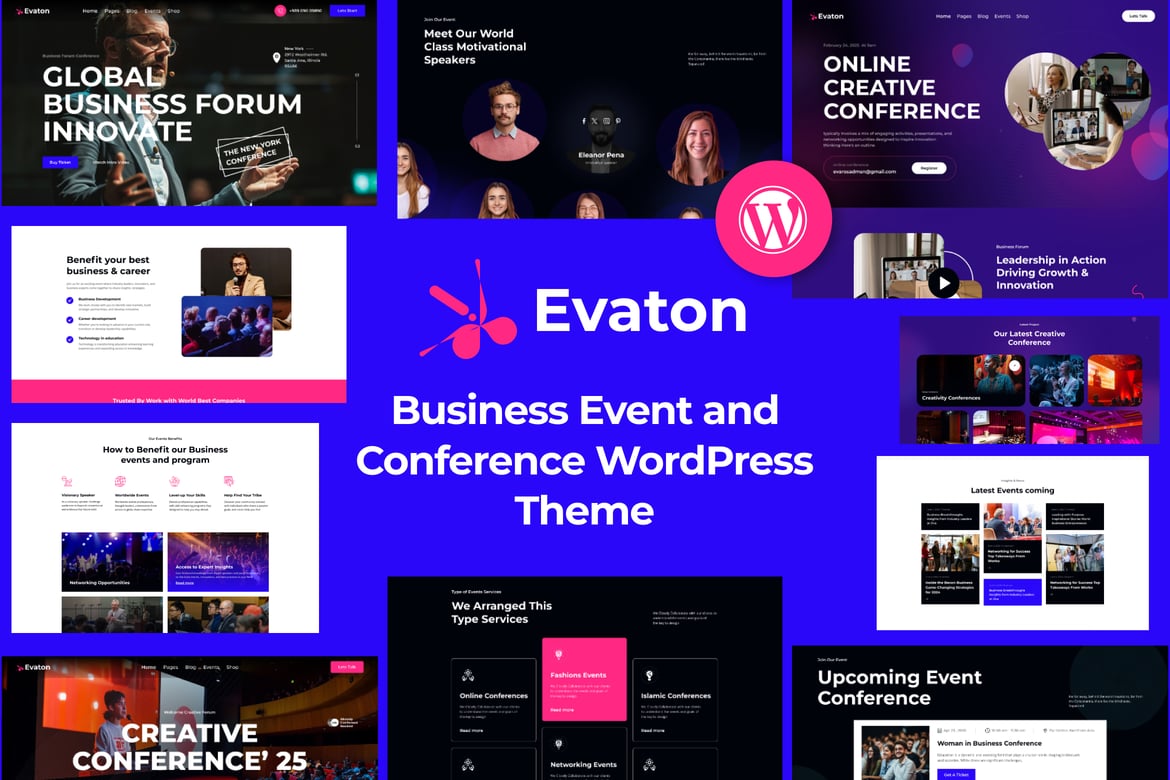 Evaton - Tema WordPress Modern untuk Konferensi dan Pertemuan