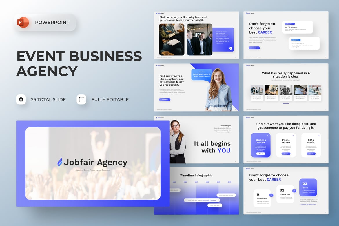 Template PowerPoint Bisnis untuk Acara yang Menarik dan Profesional
