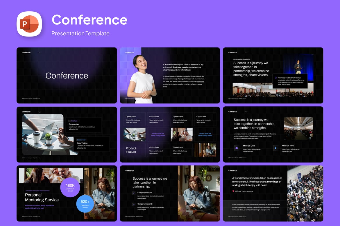 Template PowerPoint Konferensi yang Menarik dan Profesional