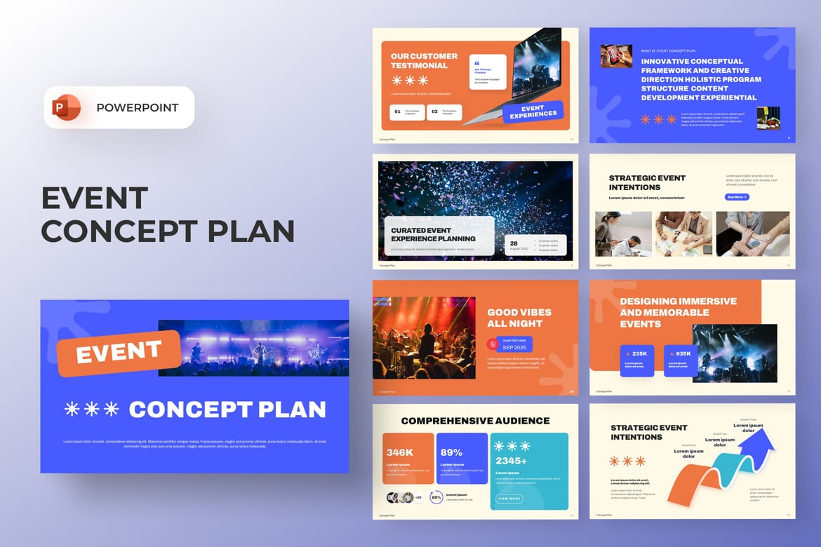 Template Presentasi PowerPoint untuk Rencana Acara yang Menarik