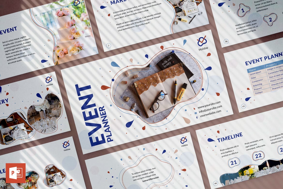 Template Presentasi PowerPoint untuk Perencana Acara yang Menarik