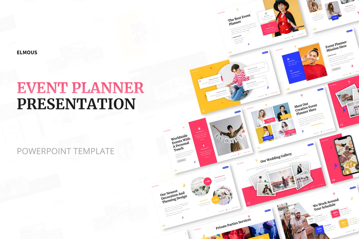 Template Presentasi PowerPoint untuk Perencana Acara yang Menarik