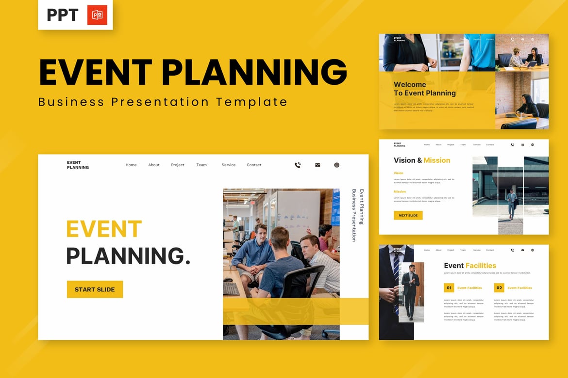 Template Powerpoint untuk Perencanaan Acara Bisnis yang Menarik