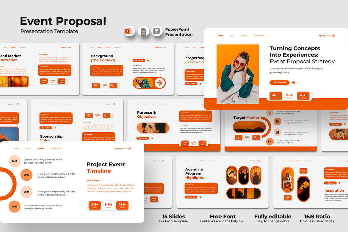 Template Presentasi Proposal Acara - PowerPoint Menarik dan Profesional