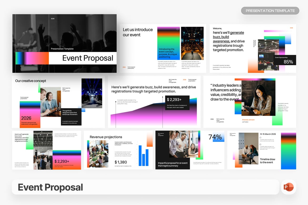 Template PowerPoint Proposal Acara yang Mengesankan