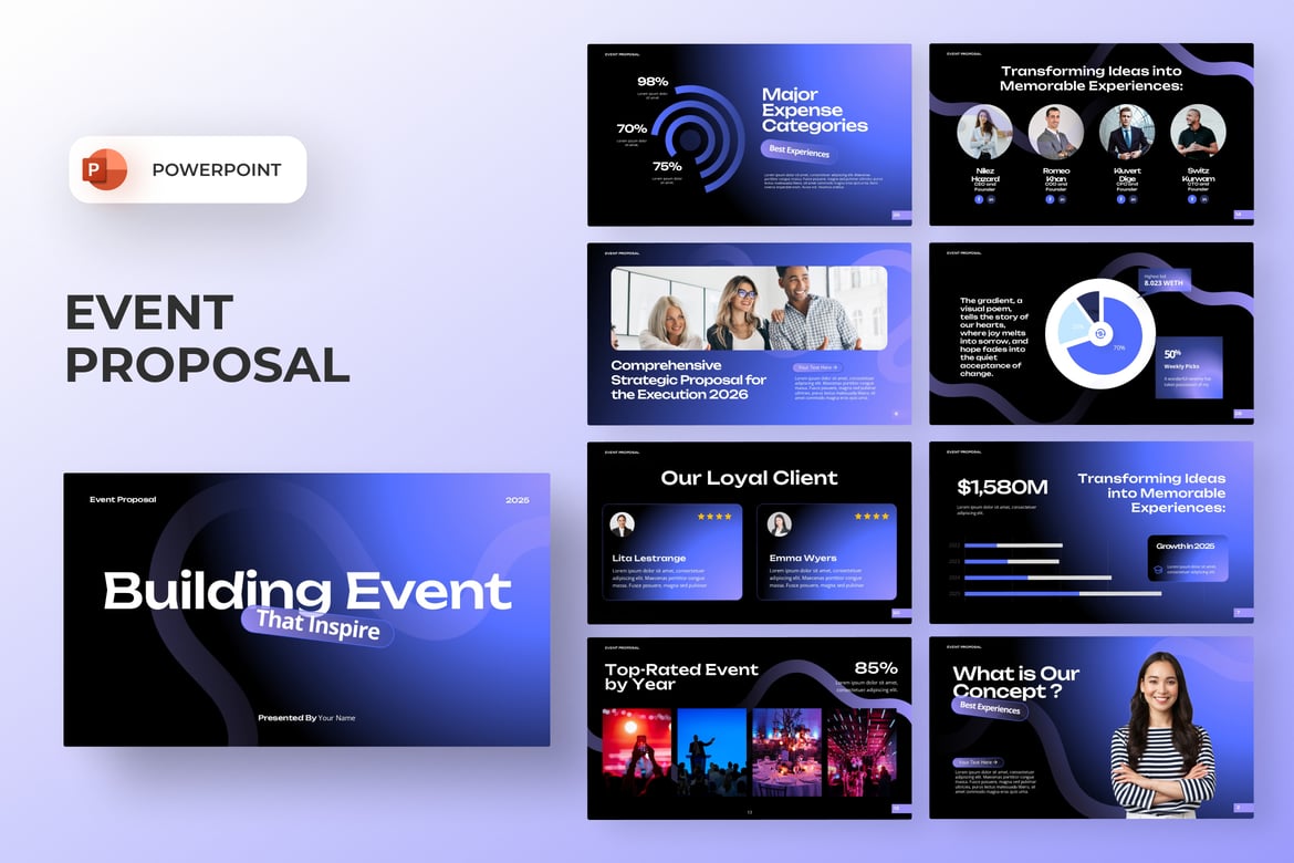 Template Presentasi Proposal Acara Modern dan Menarik