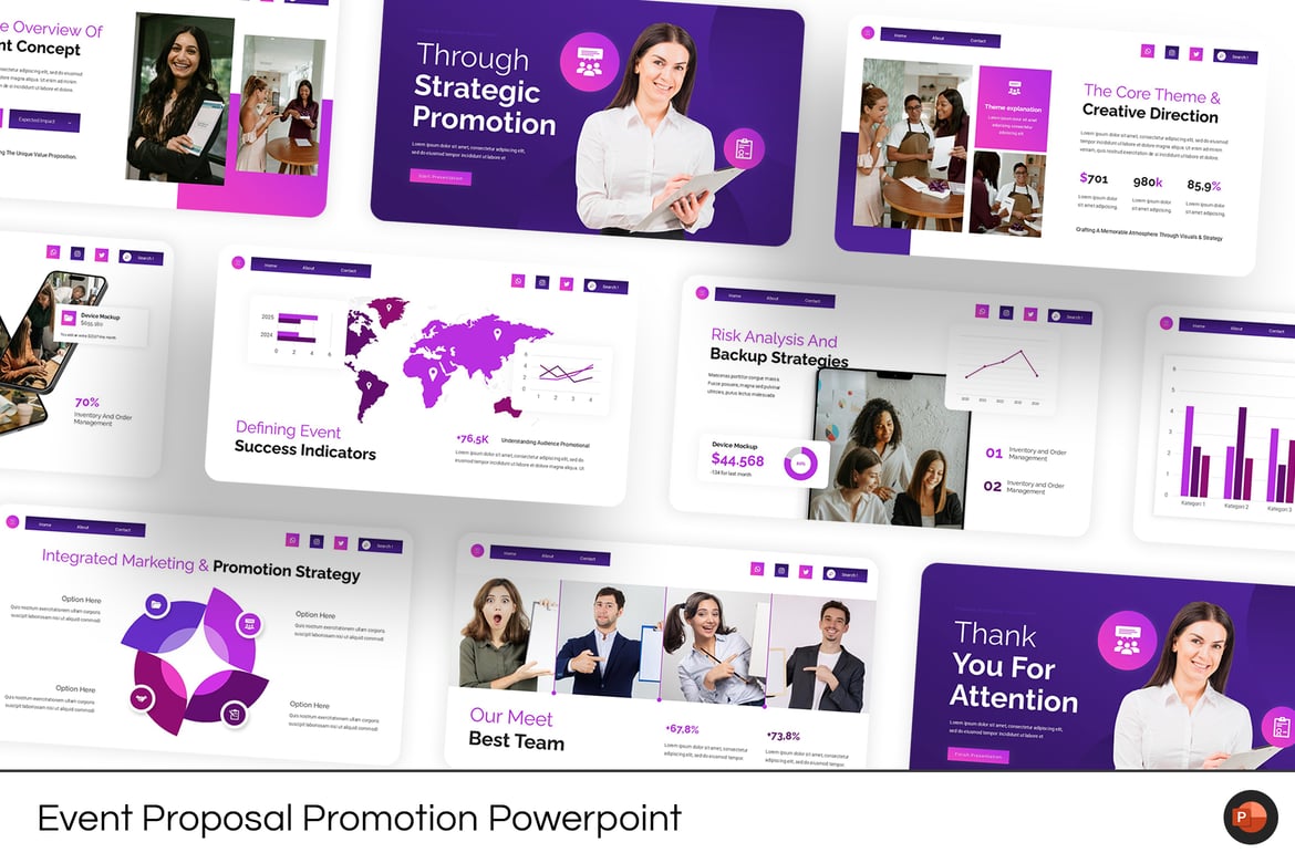 Template Powerpoint Proposal Acara yang Kreatif dan Menarik