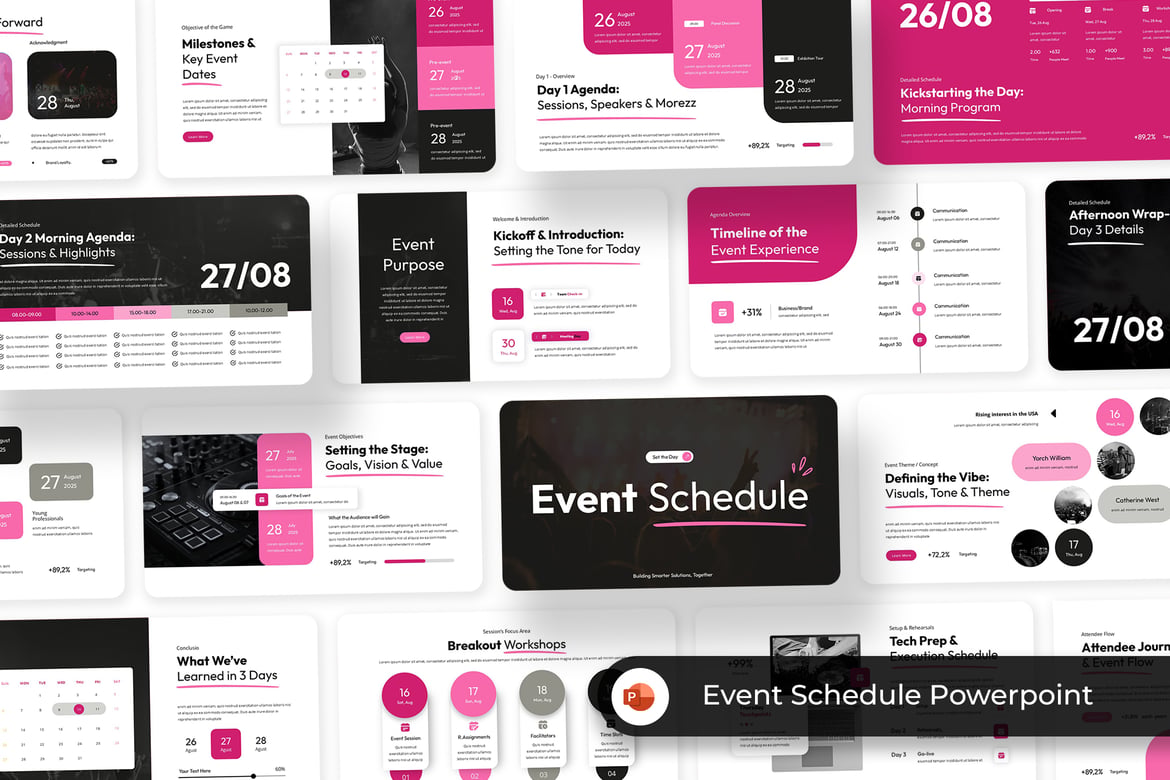 Template Presentasi Jadwal Acara Kreatif