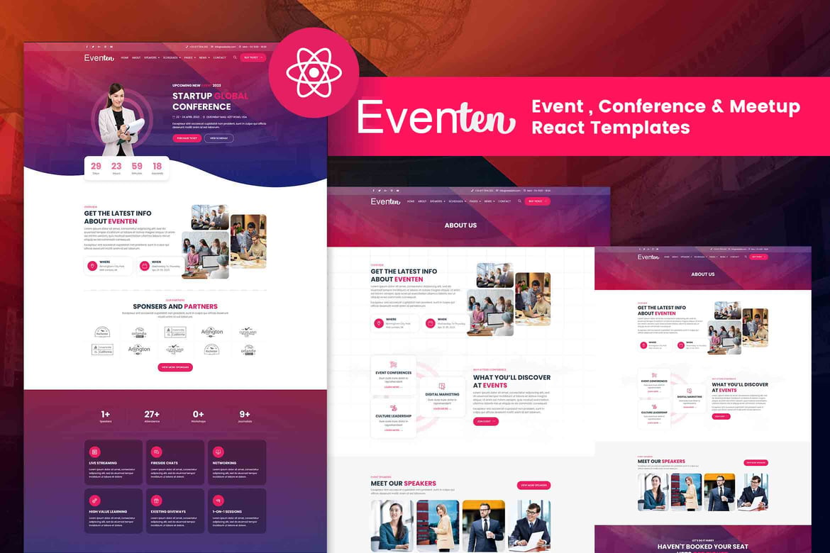 Eventen - Template Website untuk Konferensi, Acara, dan Meetup yang Modern
