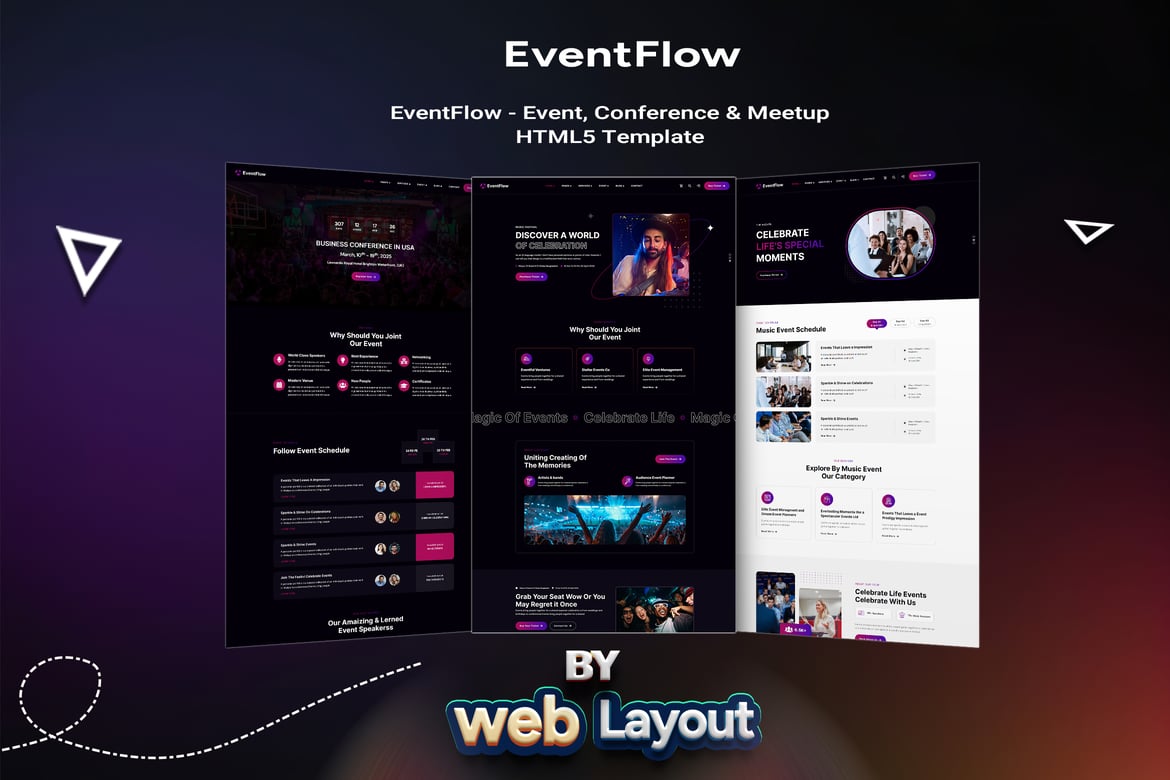 EventFlow - Template Website HTML5 untuk Event & Konferensi