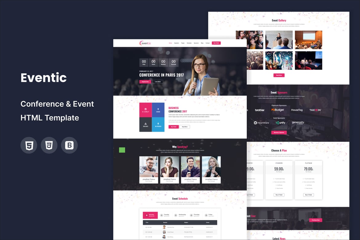 Eventic - Template Web untuk Konferensi dan Acara yang Menarik