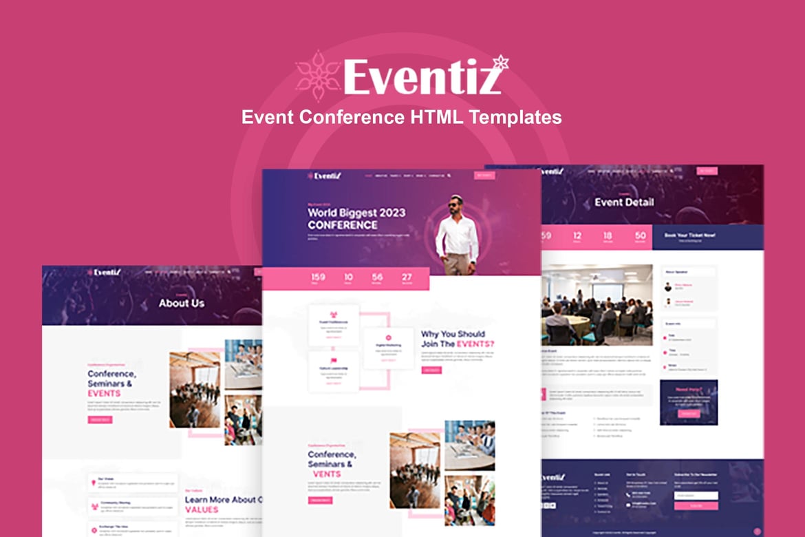 Eventiz - Template Website Konferensi dan Acara Profesional