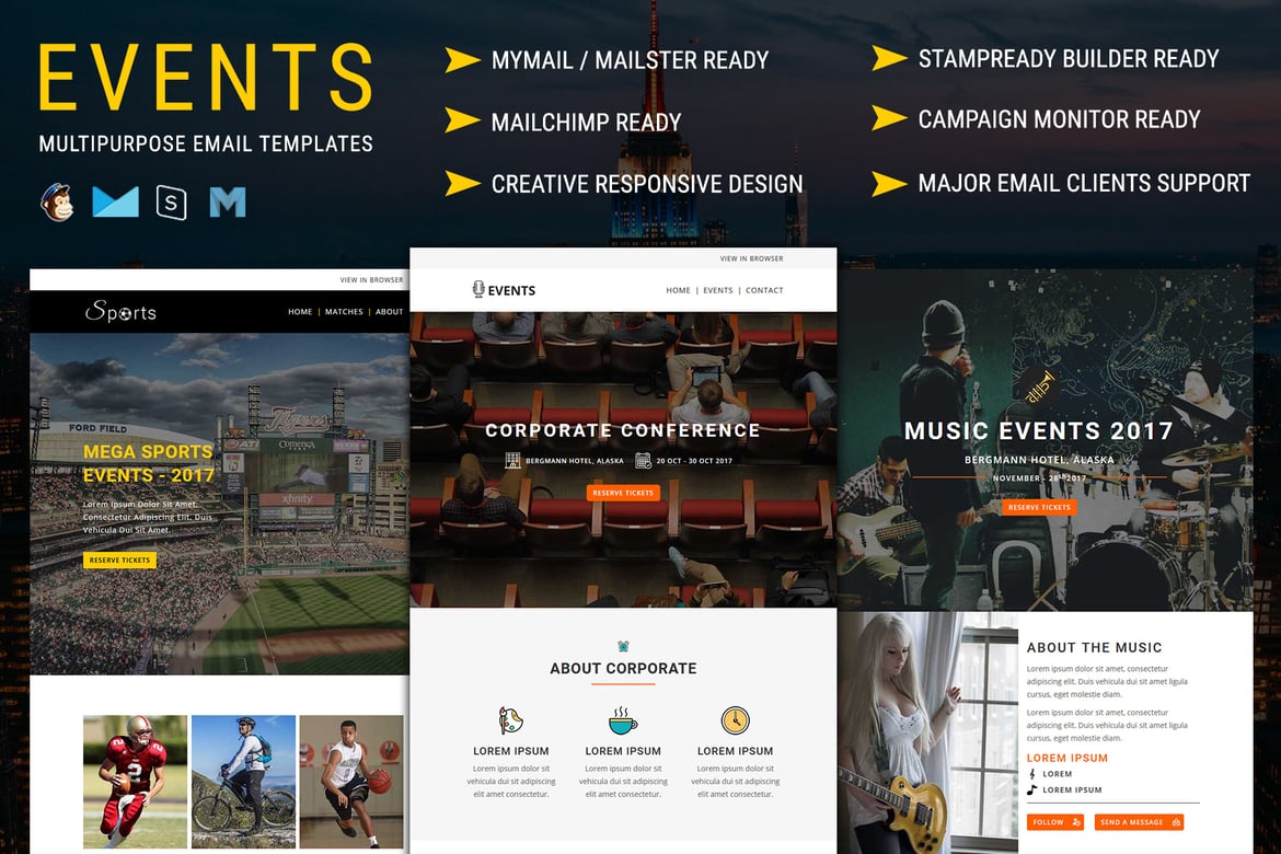 Template Email Responsif Serbaguna untuk Berbagai Acara