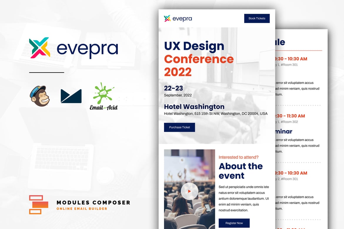 Evepra - Template Email Responsif untuk Event dan Konferensi