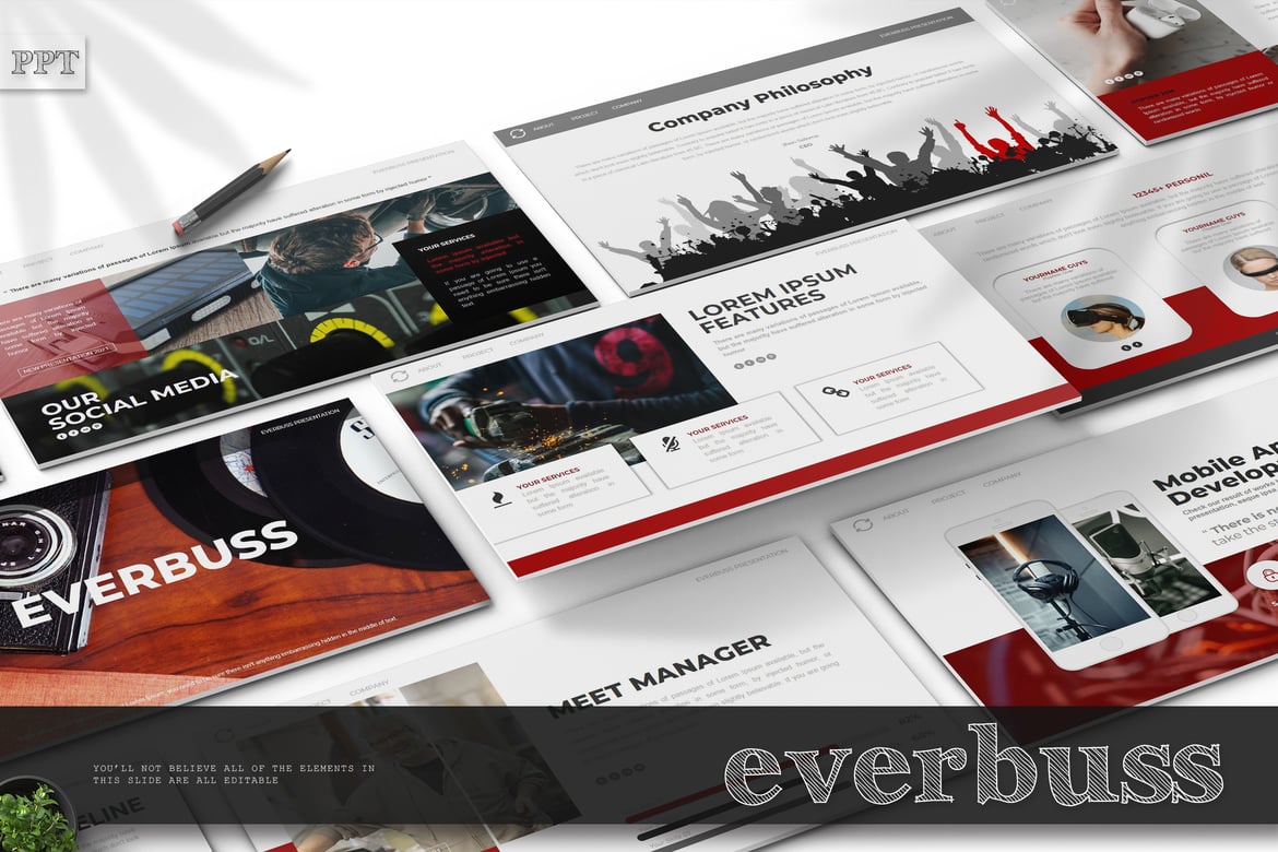 Template PowerPoint Everbuss - Solusi Presentasi Kreatif Anda