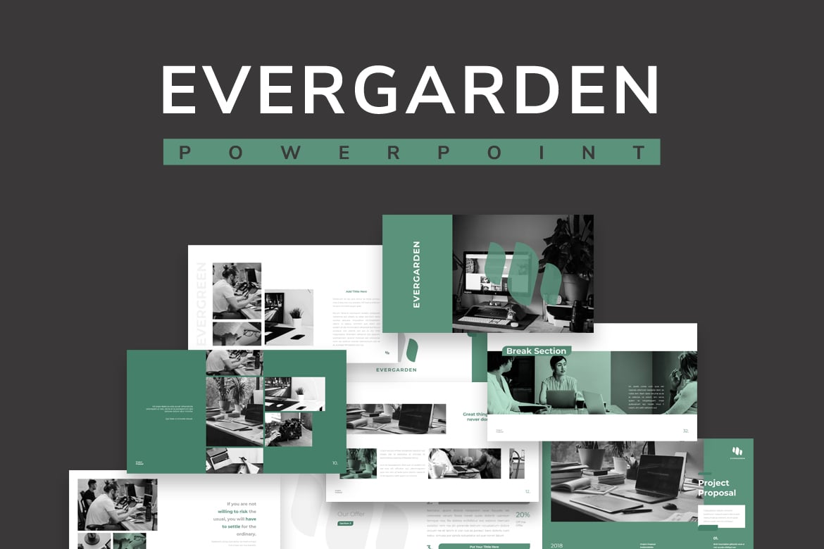 Template PowerPoint Evergarden: Presentasi Minimalis yang Menarik