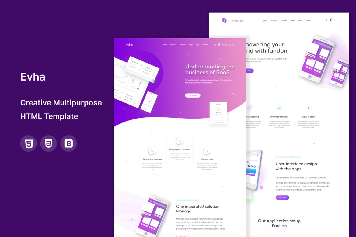 Evha - Template Web Kreatif Serbaguna untuk Bisnis Anda