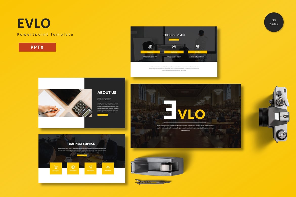 Evlo - Template Presentasi PowerPoint yang Menarik