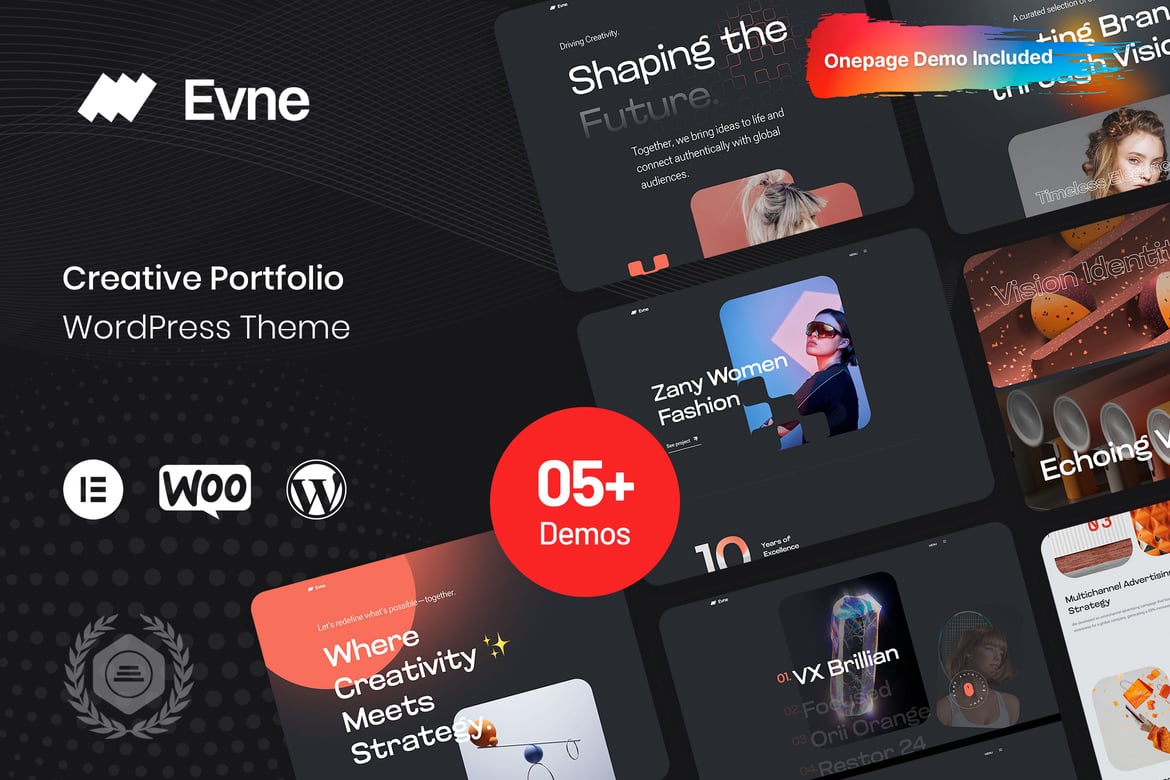 Evne - Tema WordPress Portofolio Kreatif Terbaik untuk Anda
