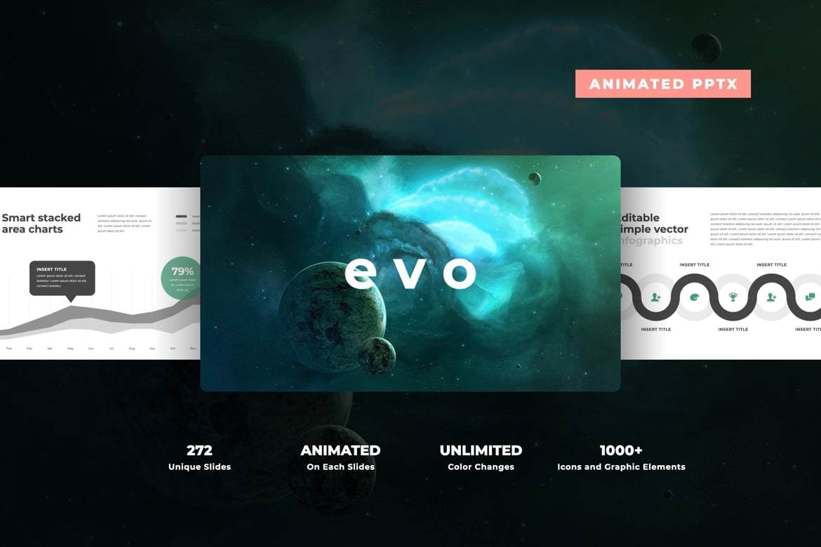 Template PowerPoint Animasi Evo yang Menakjubkan