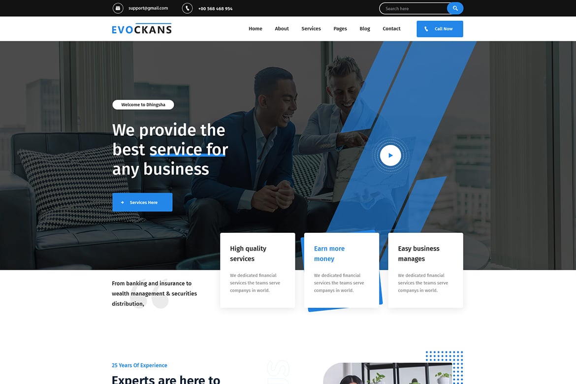 Evockans - Tema WordPress Multi-Purpose Responsif dan Mudah Digunakan