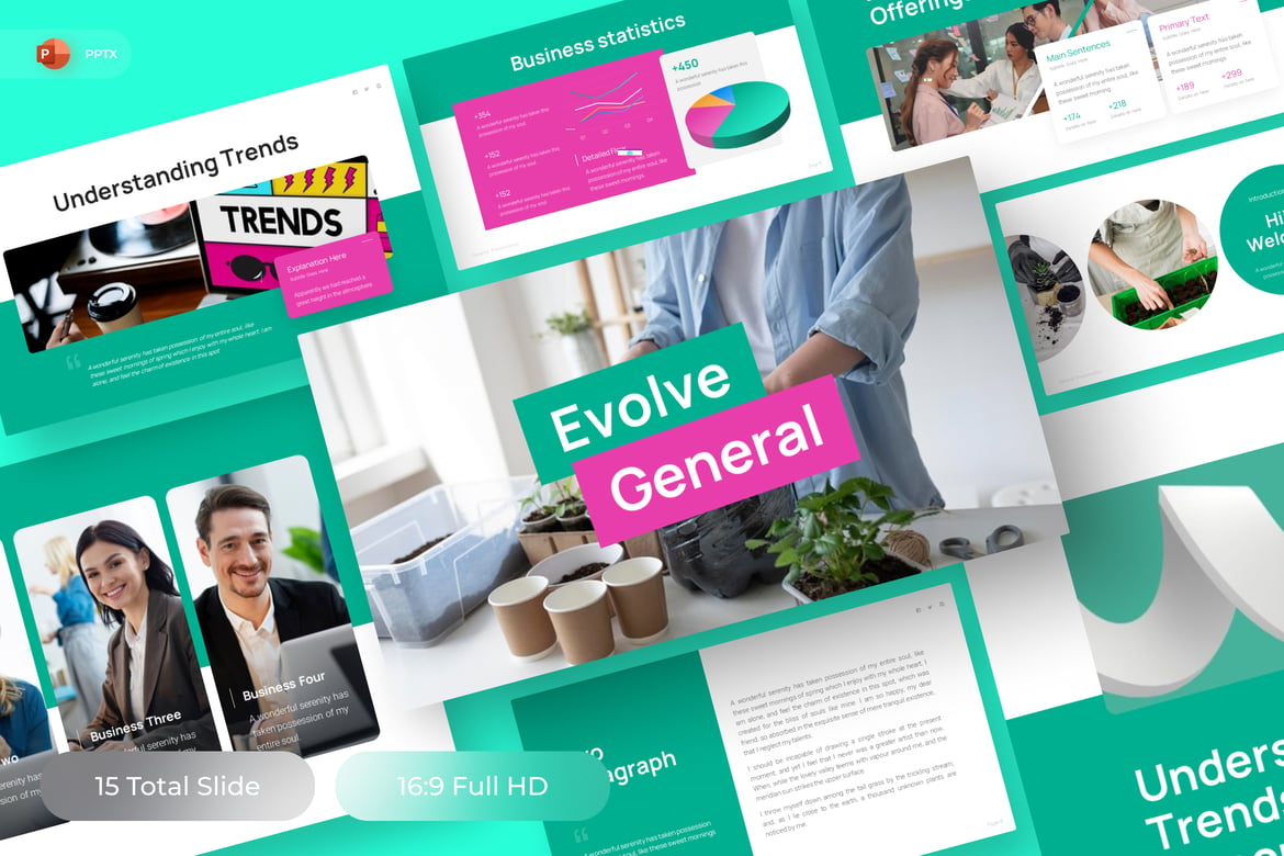 Evolve - Template PowerPoint Serbaguna untuk Presentasi Menarik