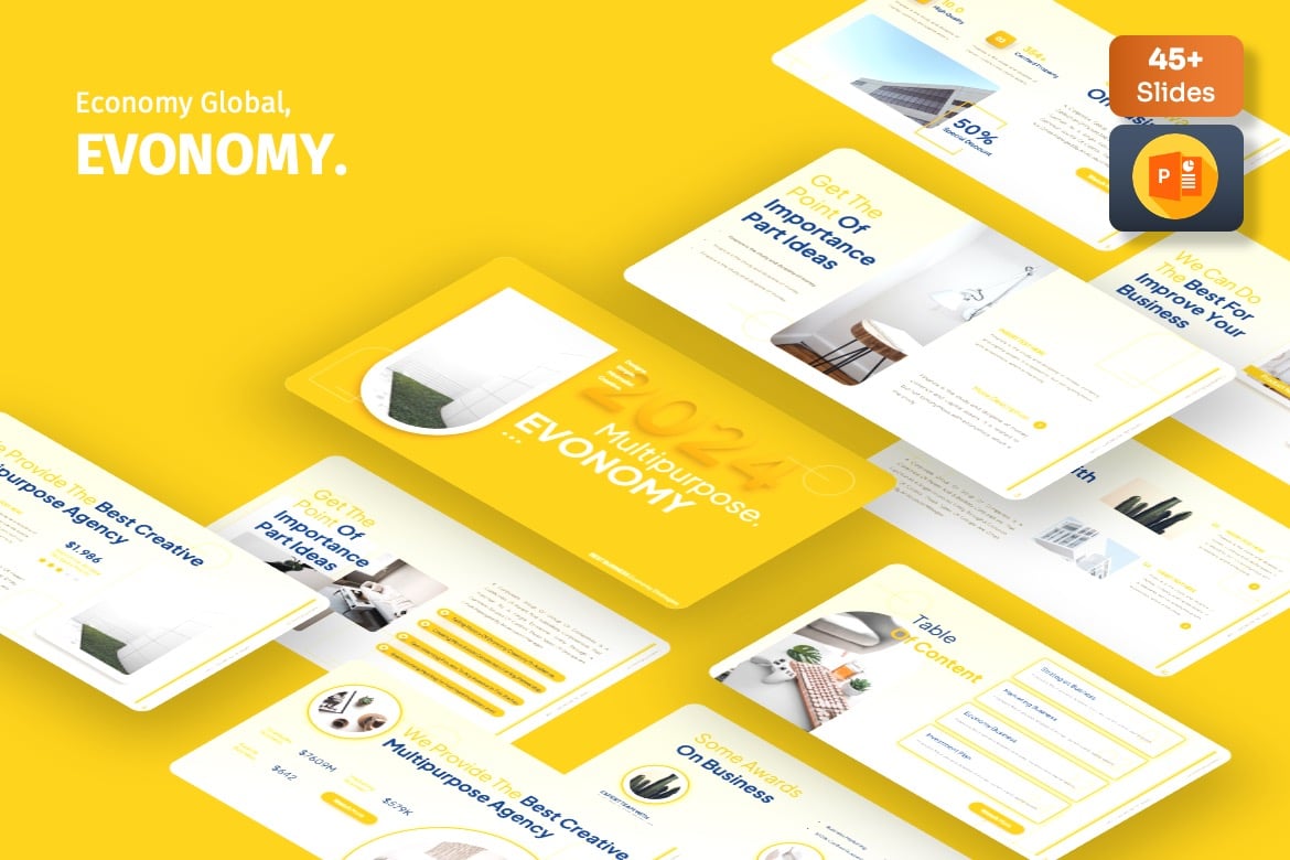 Evonomy - Template Presentasi Ekonomi yang Menarik