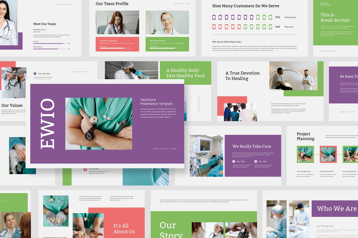 Template PowerPoint Kesehatan Ewio: Solusi Presentasi Profesional