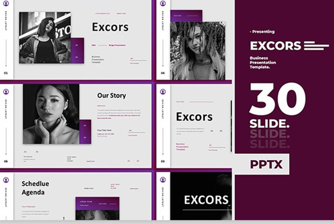 Excors - Template Presentasi PowerPoint Bisnis yang Menarik