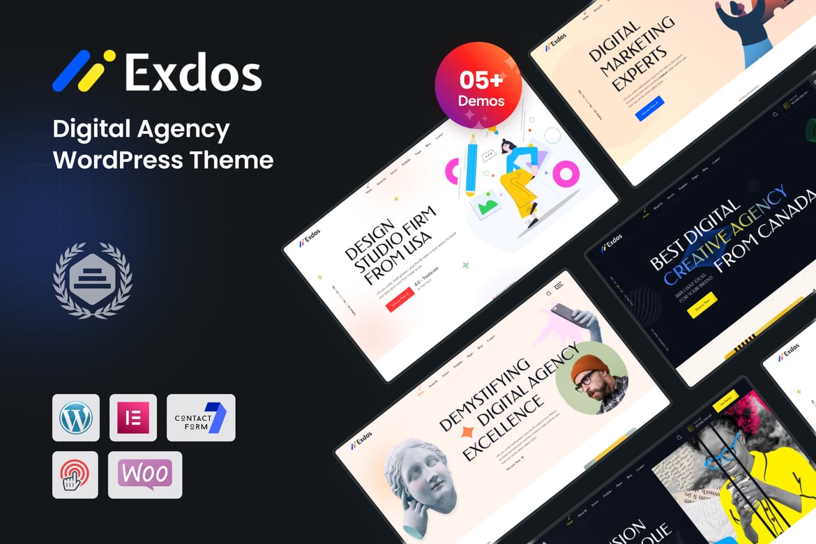 Exdos - Tema WordPress Kreatif untuk Agensi Digital
