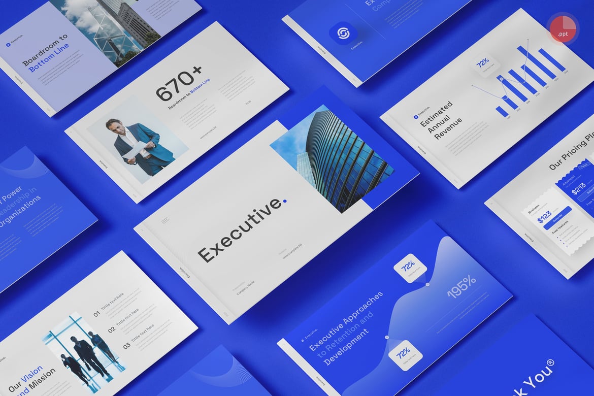 Template Presentasi Bisnis Eksekutif yang Menarik