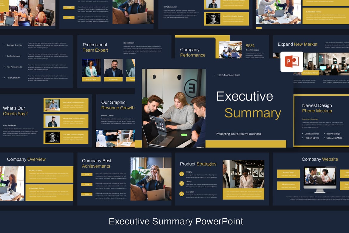 Template Presentasi Executive Summary yang Profesional