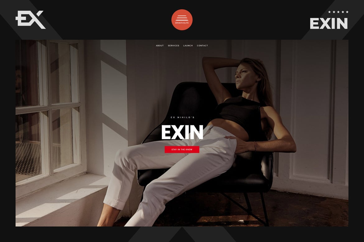 Exin - Template Website Kreatif untuk Halaman Coming Soon