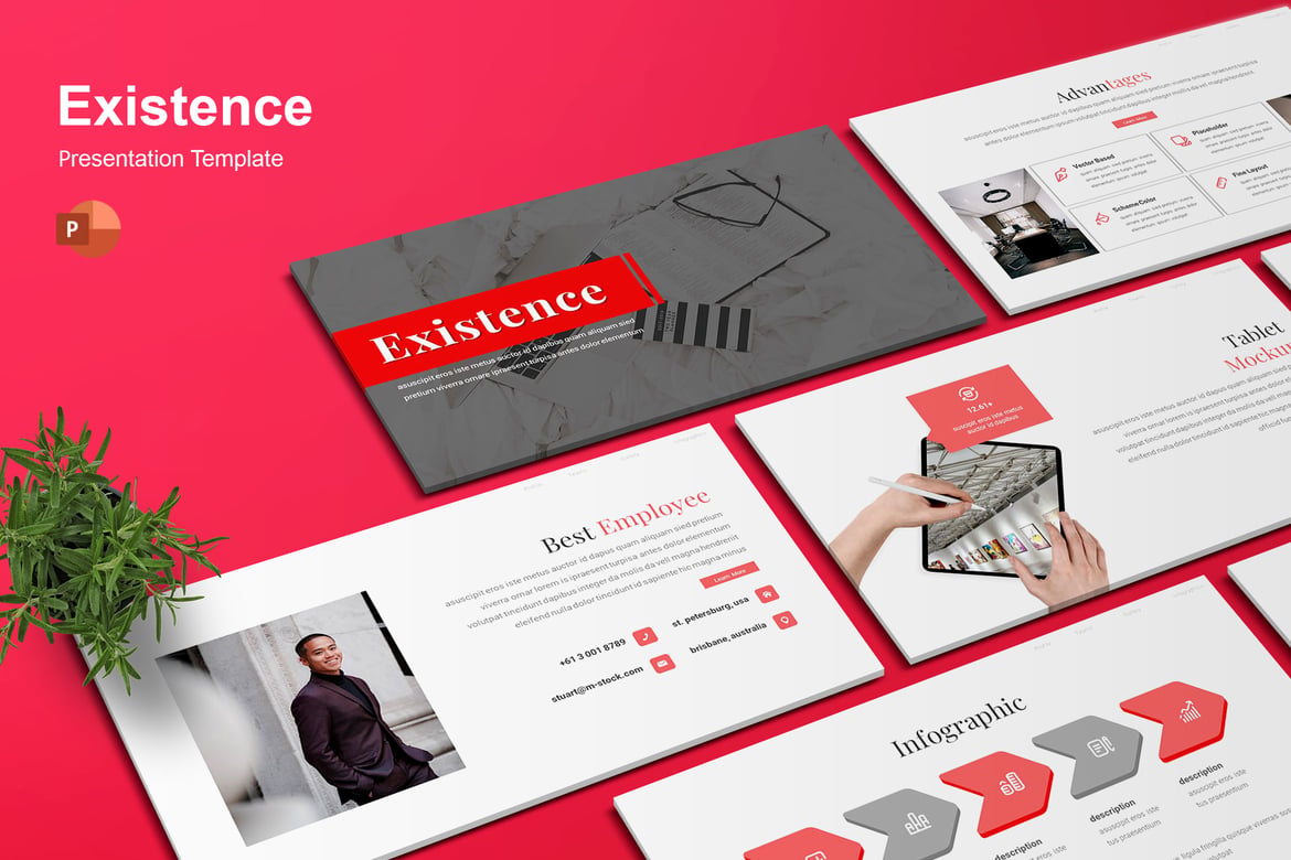 Template Presentasi PowerPoint Existence yang Menarik dan Profesional