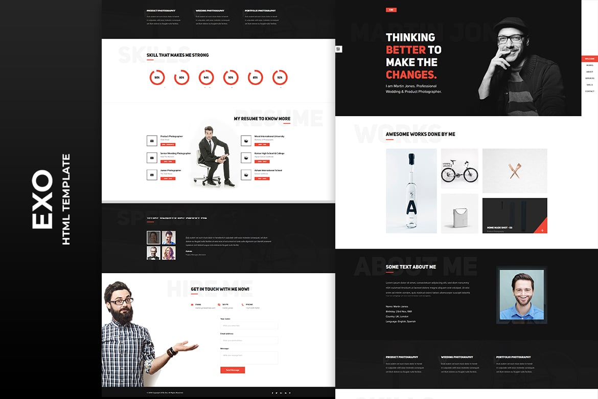 EXO - Template Website Portofolio Pribadi yang Elegan