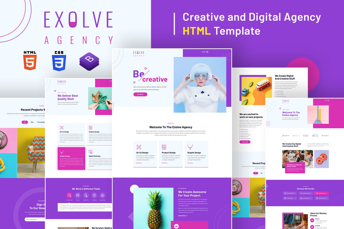 Exolve | Template Website Kreatif & Digital Agency yang Menakjubkan