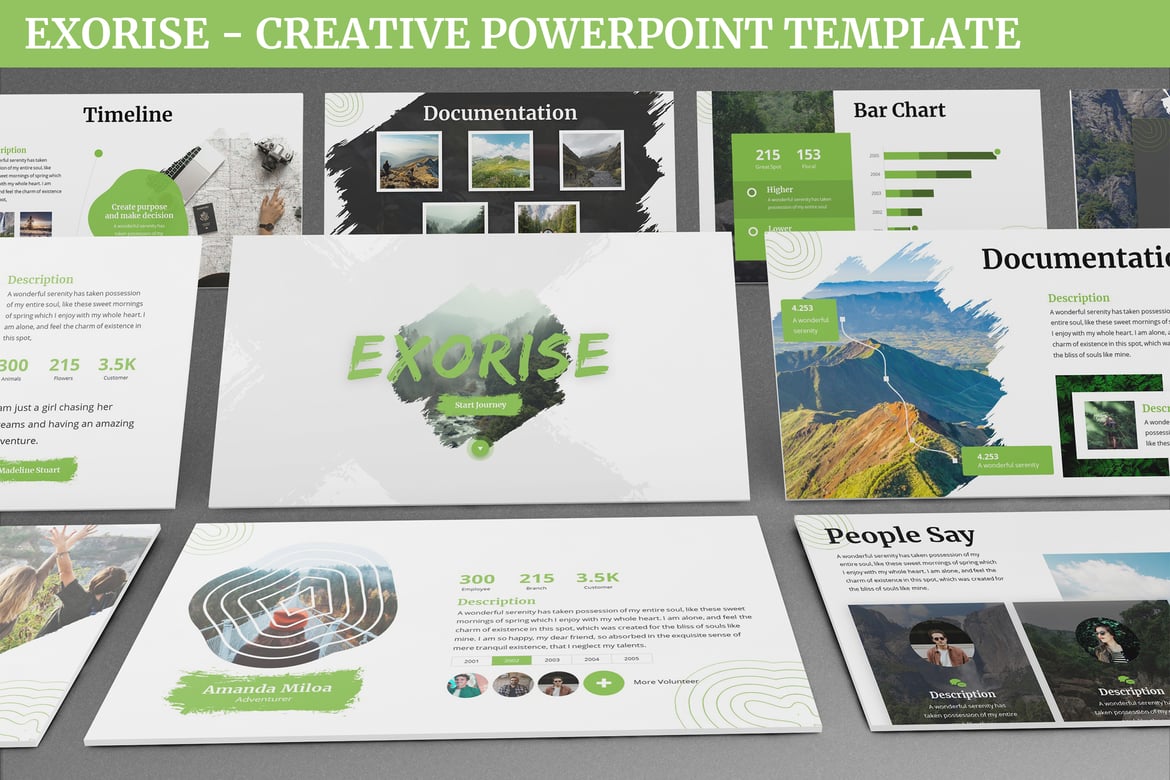 Exorise - Template Powerpoint Kreatif yang Menarik