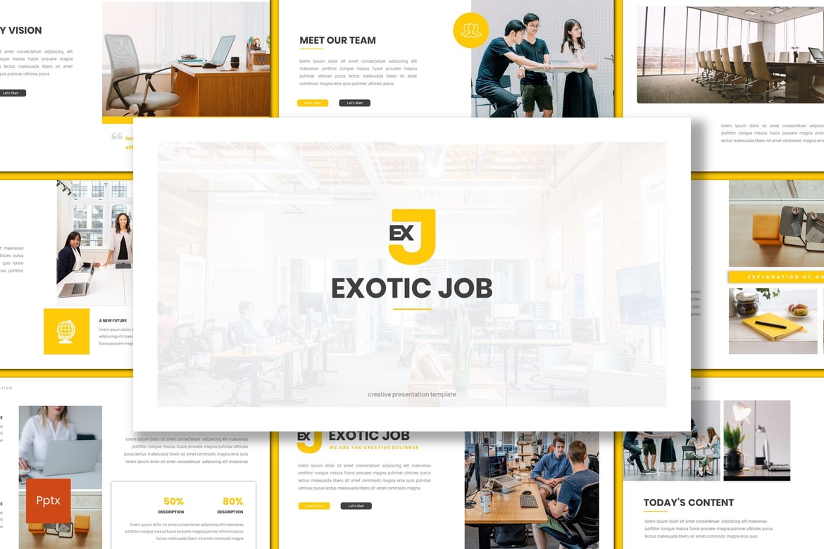Template Presentasi PowerPoint Eksotis untuk Bisnis yang Kreatif