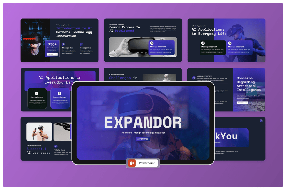 Expandor - Template Presentasi Inovasi Teknologi yang Menarik