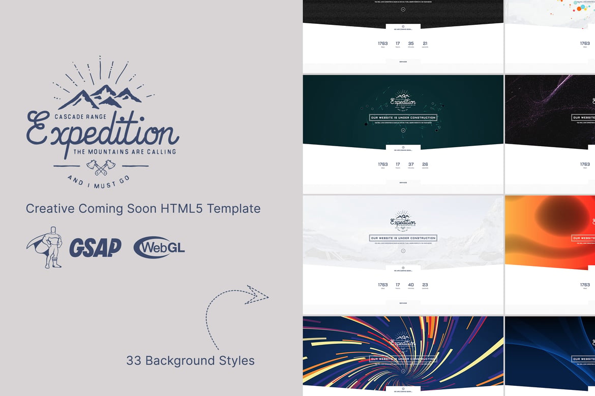Expedition - Template Website Kreatif untuk Halaman Coming Soon