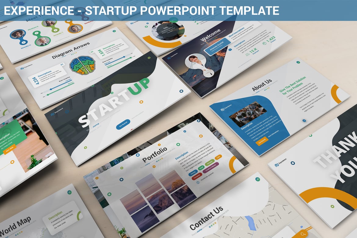 Template Presentasi Powerpoint Modern untuk Startup