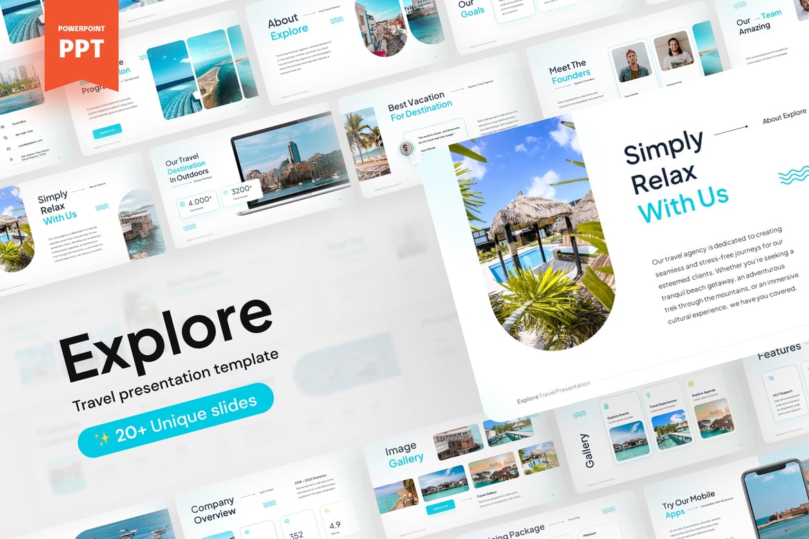 Template Presentasi PowerPoint Menarik untuk Wisata